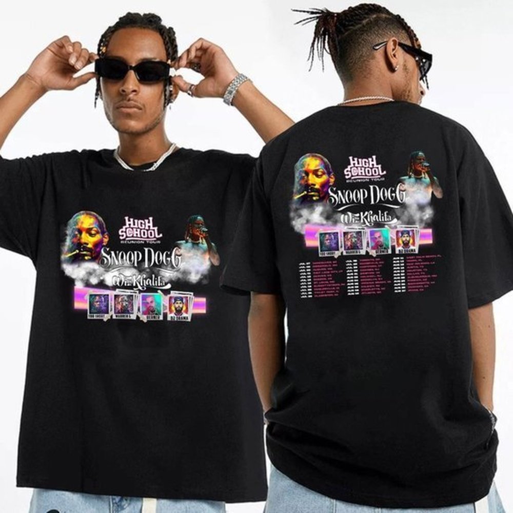 Highschool Reunion 2023 Snoop Dogg Wiz Khalifa Tour T-Shirt